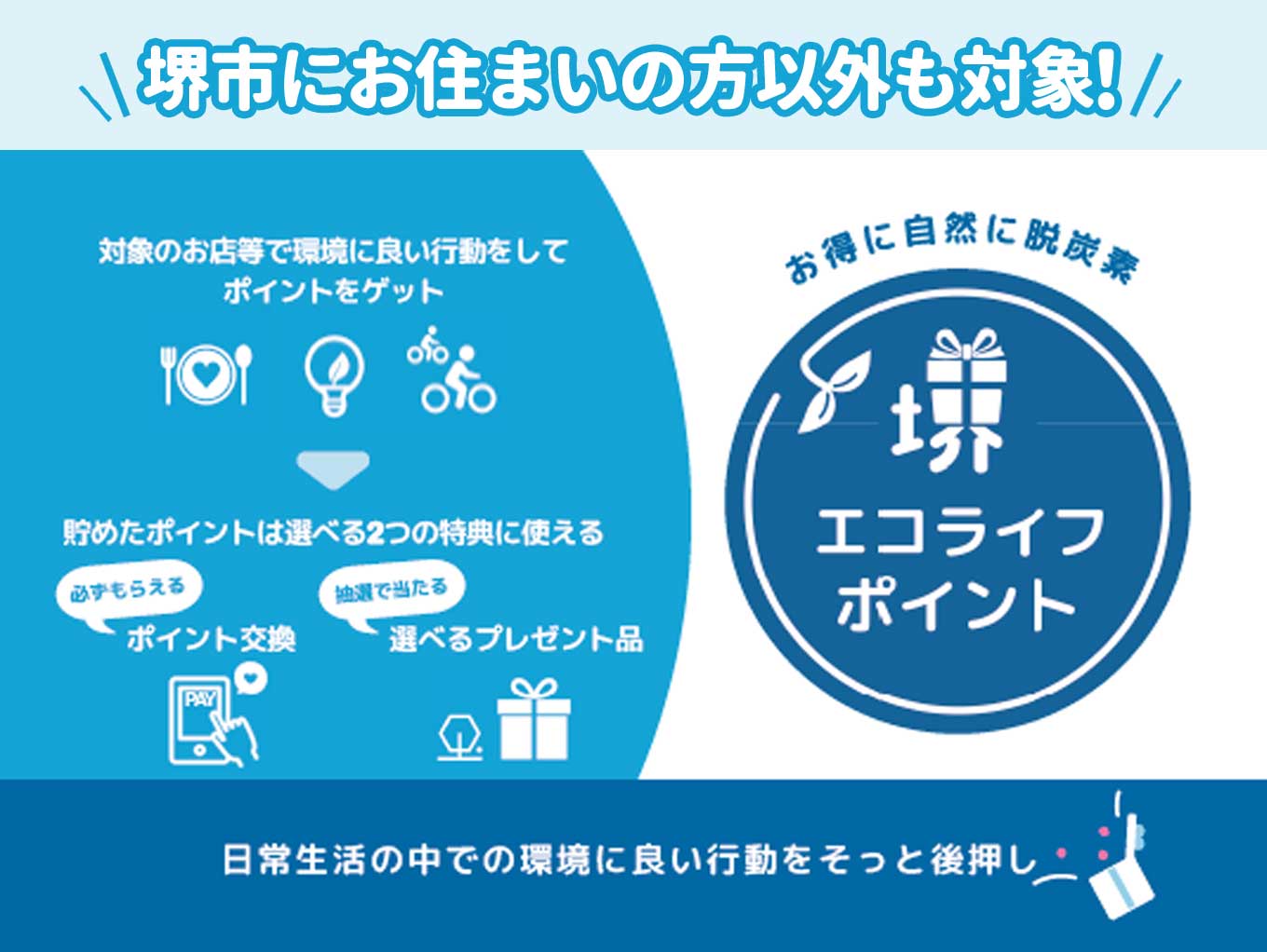 【市外にお住まいの方も対象】堺エコライフポイント事業！