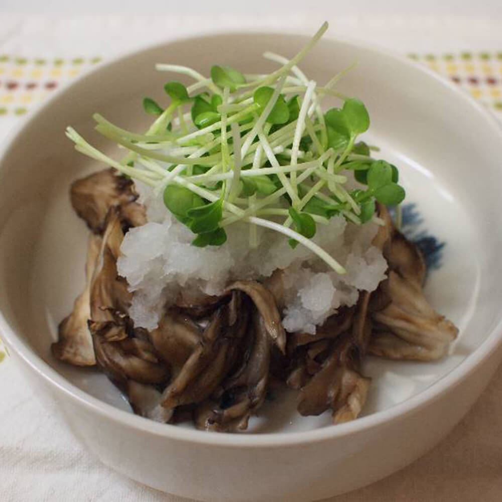 焼きじねんこ舞茸のおろし柚子こしょう