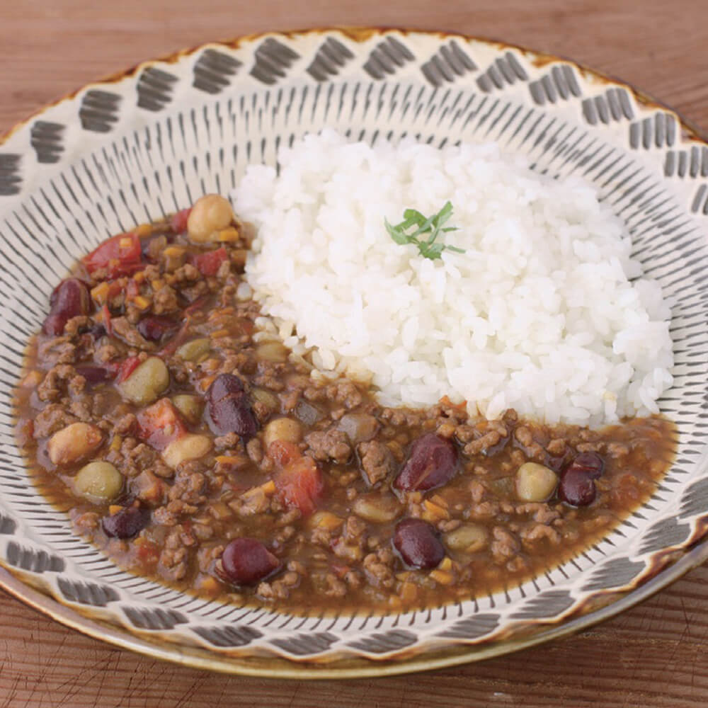 ミックスビーンズのキーマカレー