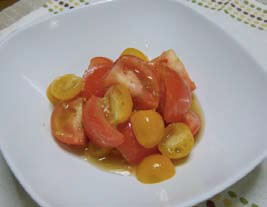 トマトのはちみつ柚子マリネ写真